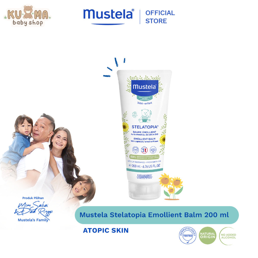 Mustela Stelatopia Emollient Balm 200 ml - Lotion Bayi Kulit Atopik