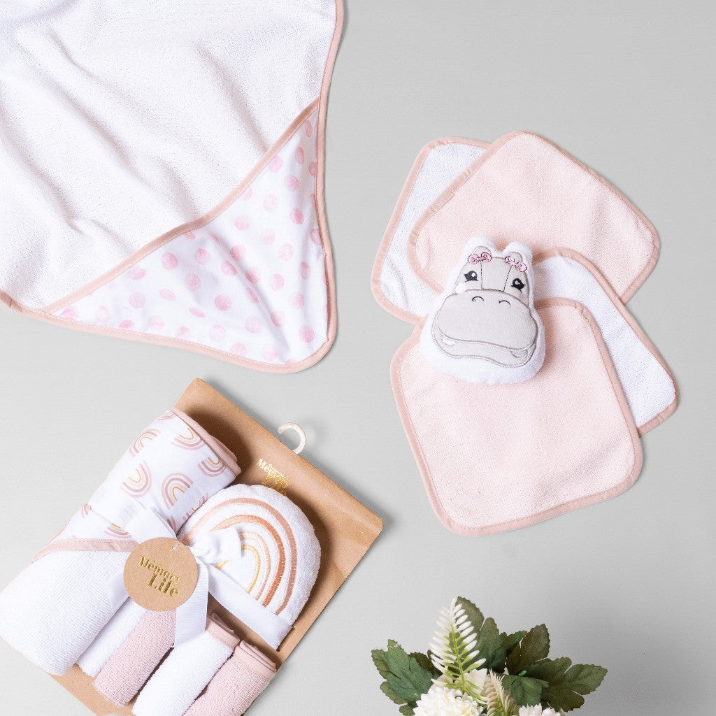 MemoryLife Little Dove Baby Bath Towel Set | Hampers Handuk Bayi, Hampers New Born, Kado lahiran Bayi, Baby Gift Set.