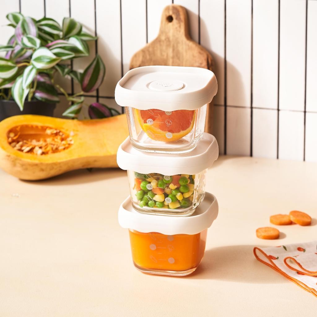 Little Dimple Stackable Baby Food Storage - Tempat Makan Mpasi Bayi - Wadah Mpasi