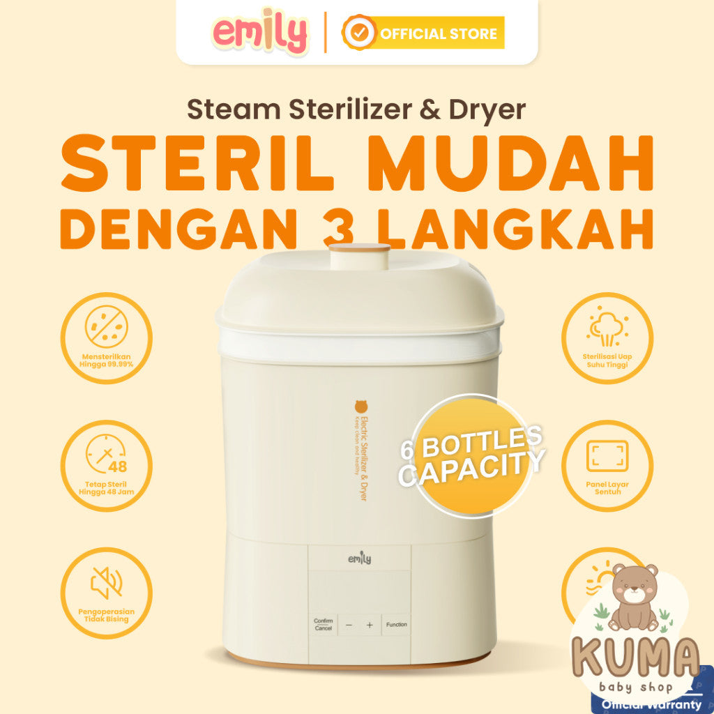 EMILY - Steam Sterillizer & Dryer Uap / Sterillizer Botol Bayi EST-19302