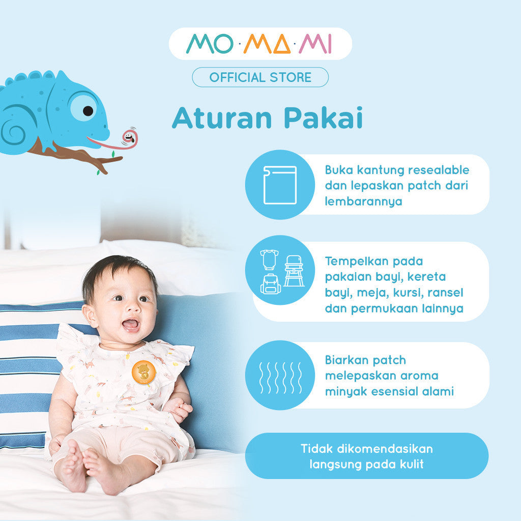 Momami Citronella Mosquito Shield Anti-Repellent Patch - Sticker Anti Nyamuk Anak 100% Bahan Alami