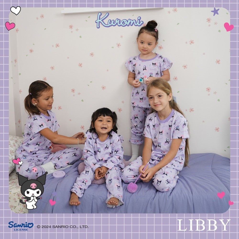 LIBBY Sanrio Setelan Piyama Oblong Anak Perempuan Kuromi Cinnamoroll Hello Kitty (1 Stel)