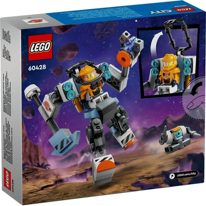 LEGO City 60428 Space Construction Mech Suit Toy (140 Pieces) Balok Mainan Anak (6 Tahun+)
