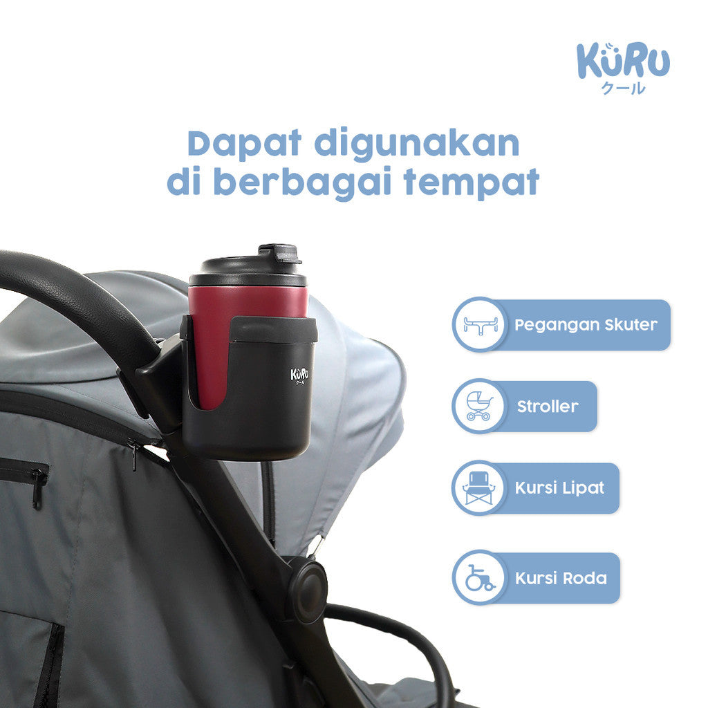 Kuru Universal Stroller Bottle Cup Holder | Aksesoris Stroller Dudukan Botol Minum