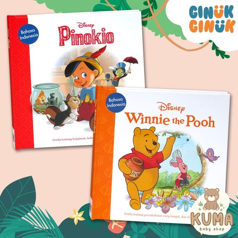 Buku Cerita Disney Winnie the Pooh & Pinokio (Bahasa Indonesia - Original)
