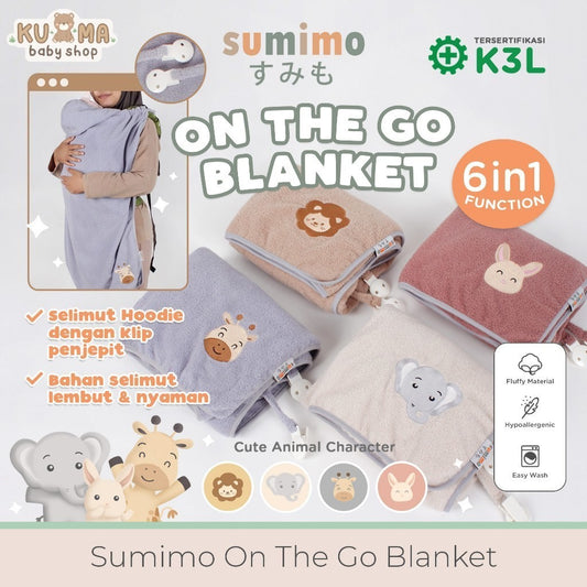 Sumimo On The Go Blanket / Selimut Bayi Clip On 6 in 1 Function Stroller Menyusui Hoodie