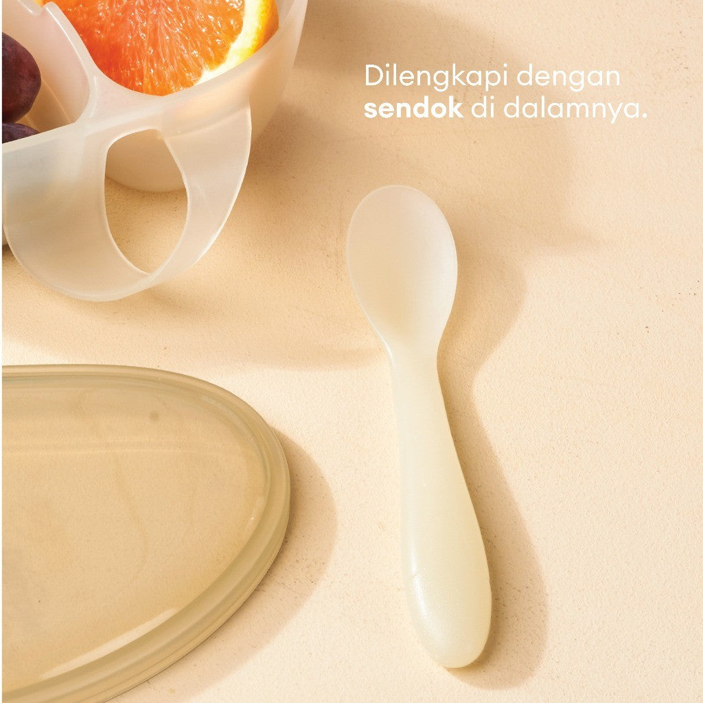 Little Dimple Pack & Go Travel Set Portable Bowl Spoon Set Sendok Mangkok Anak