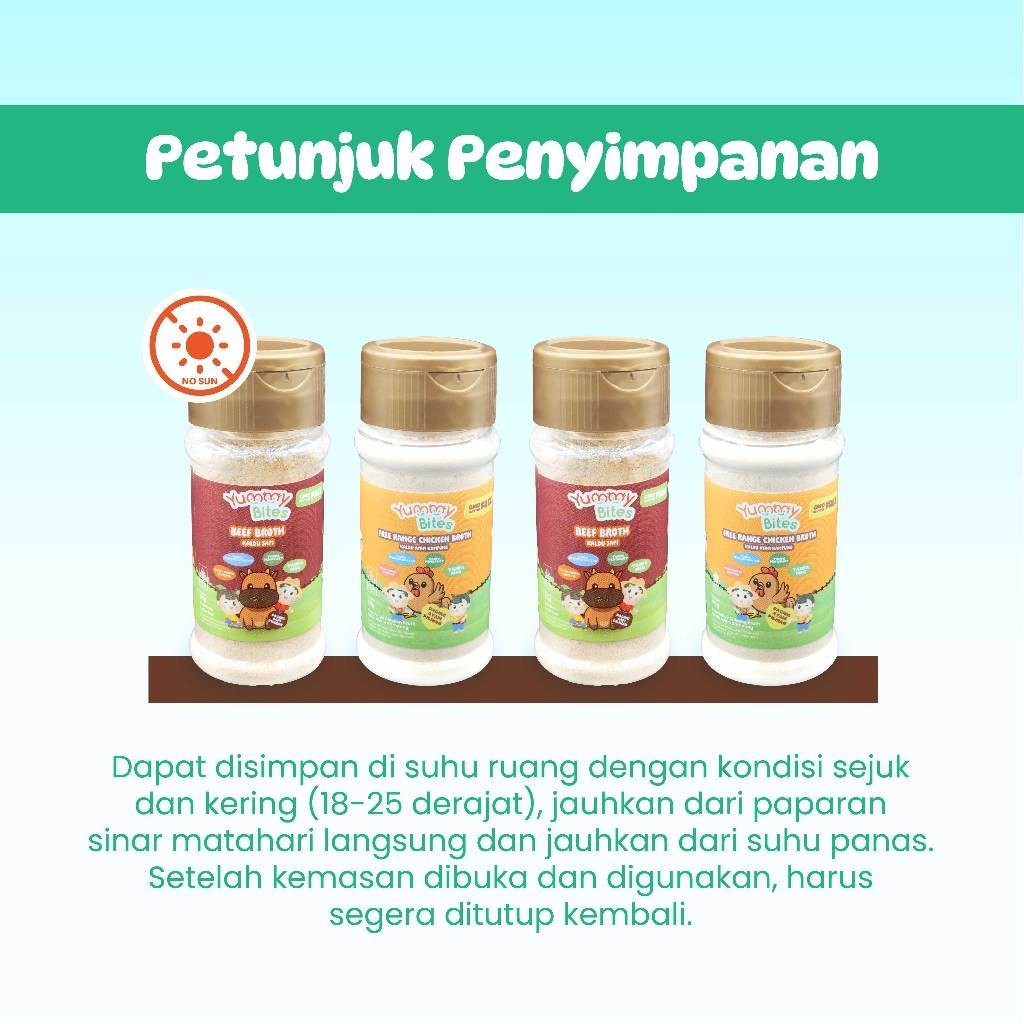 Yummy Bites Kaldu Bumbu MPASI Bayi 50gr / Beef / Chicken Broth for Baby