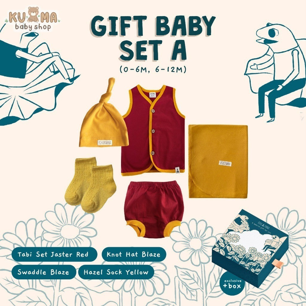 BOHOPANNA - GIFT BABY SET - Hadiah untuk Bayi - Gift Set - Paket Hadiah Newborn