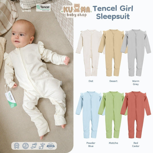 Nice Kids - Tencel Sleepsuit Girl Jumper Baby Baju Tidur Bayi Perempuan (0 Bulan-2 Tahun)