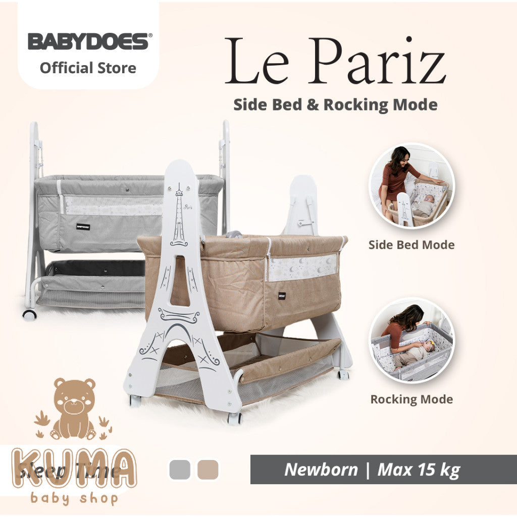 BABYDOES BOX CH 1634 LE PARIZ SIDE BED & ROCKING MODE