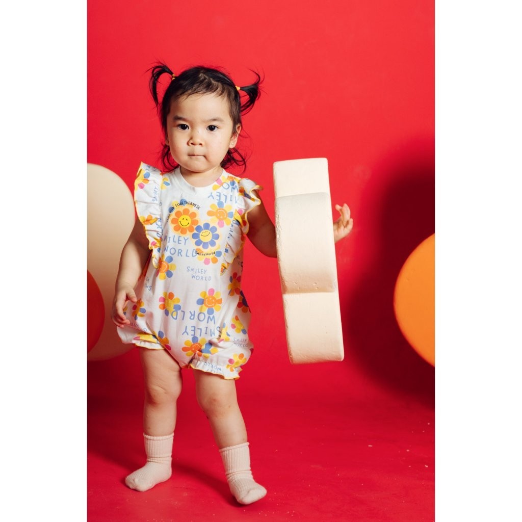 BOHOPANNA - BOHOPANNA X SMILEY - ELORA RUFFLE BODYSUIT - Jumper Bayi Perempuan
