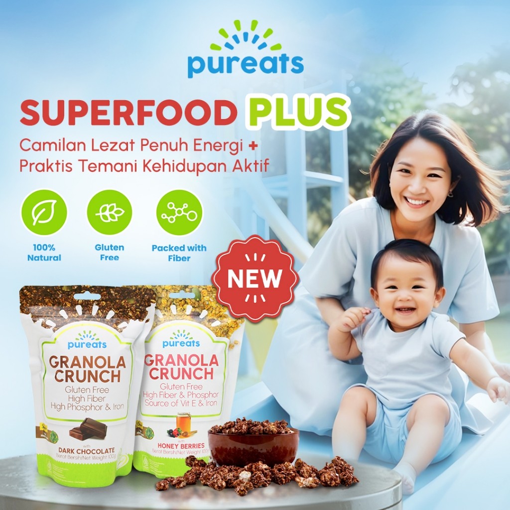 Pureats Granola Crunch - ASI Booster Plus - Sereal Sarapan Sehat