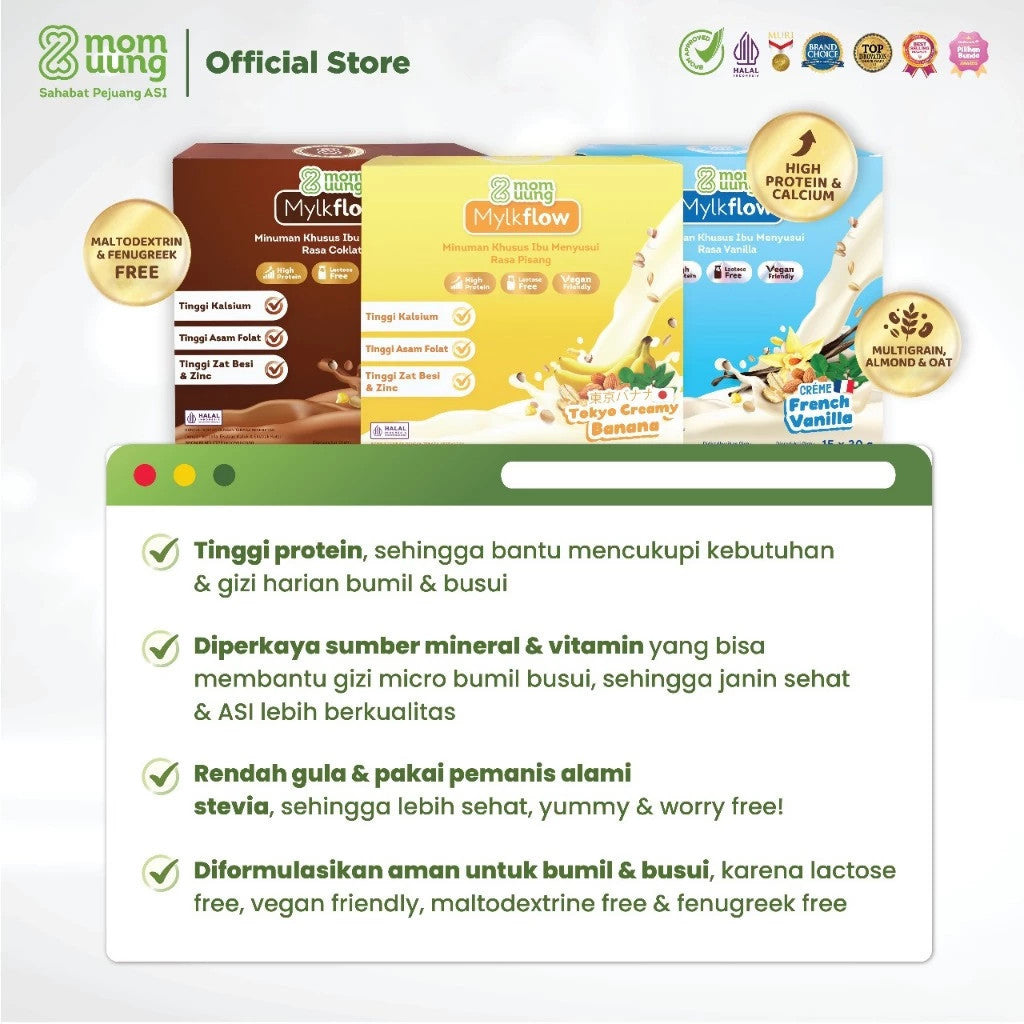 Mom Uung Susu Mylkflow Pelancar Asi 450gr I Susu Pelancar Asi 15sachet
