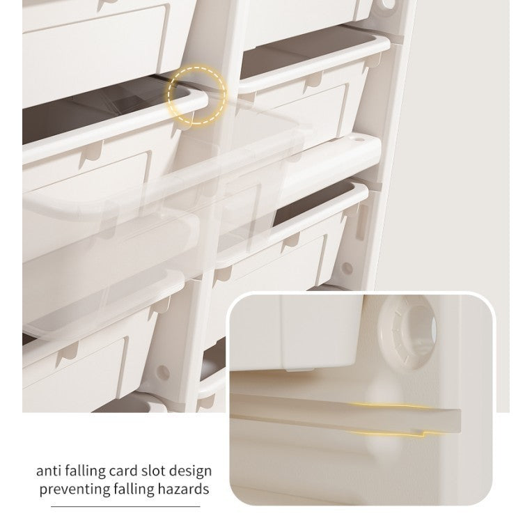 Kuru F05 Bus Design Kids Toy Storage Organizer Plastic Cabinet | Rak Lemari Mainan Anak Multifungsi