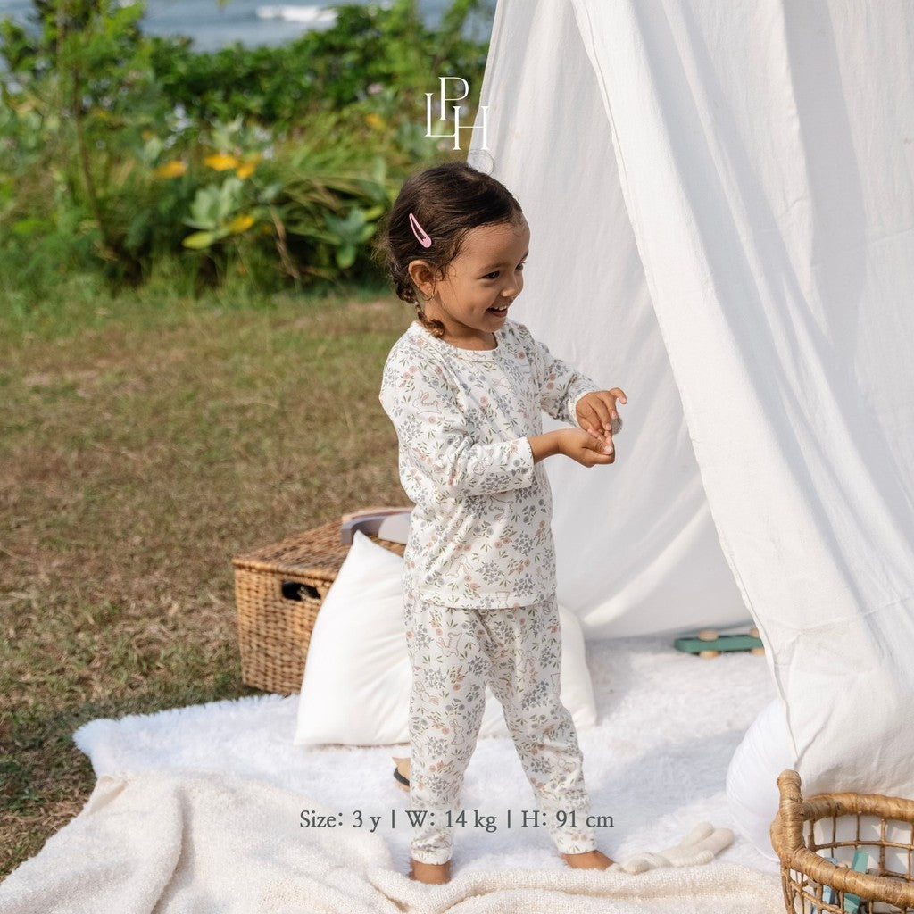 Little Palmerhaus - Little Wear Shoulder Button Long Set 27.0 (Setelan Anak Lengan Panjang)