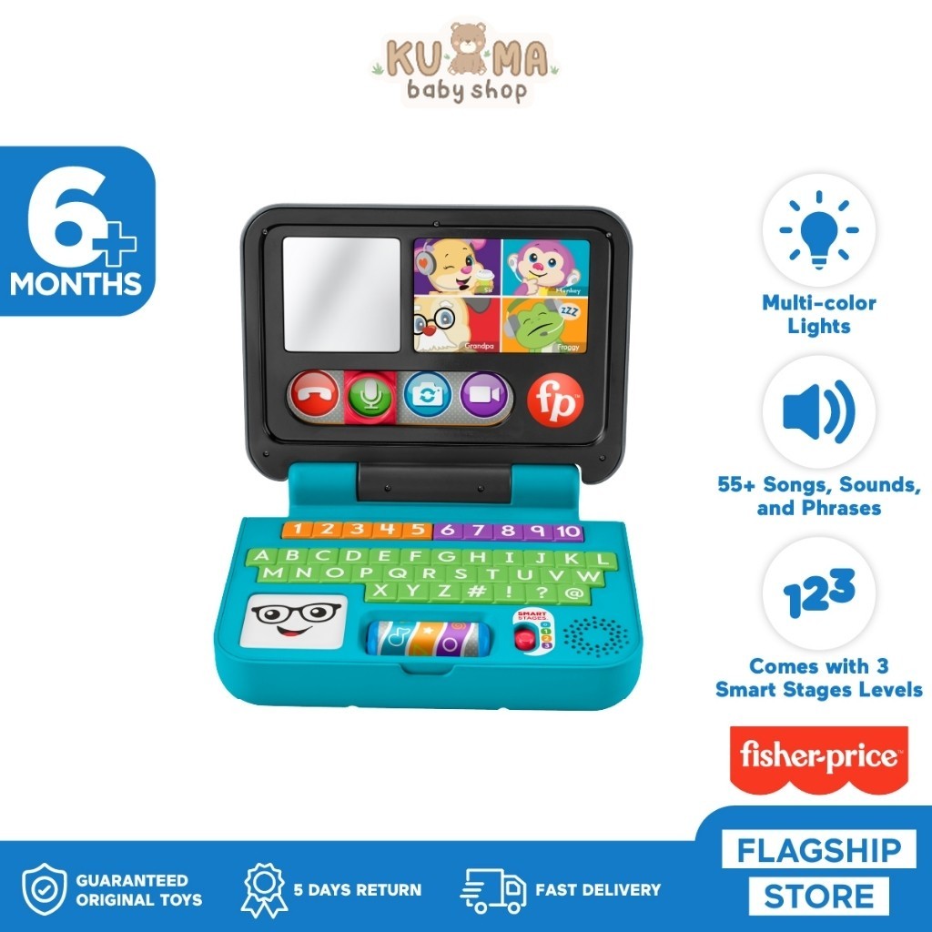 Fisher-Price Laugh & Learn Let's Connect Laptop -  Mainan Laptop Bayi