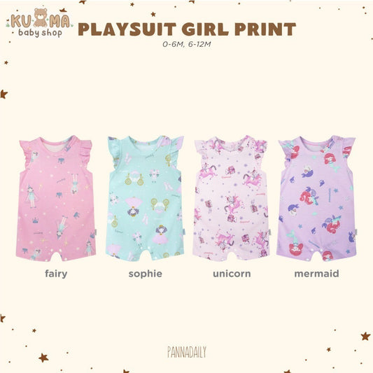 BOHOPANNA - PANNADAILY - PLAYSUIT GIRL PRINT - Jumper Bayi Sophie