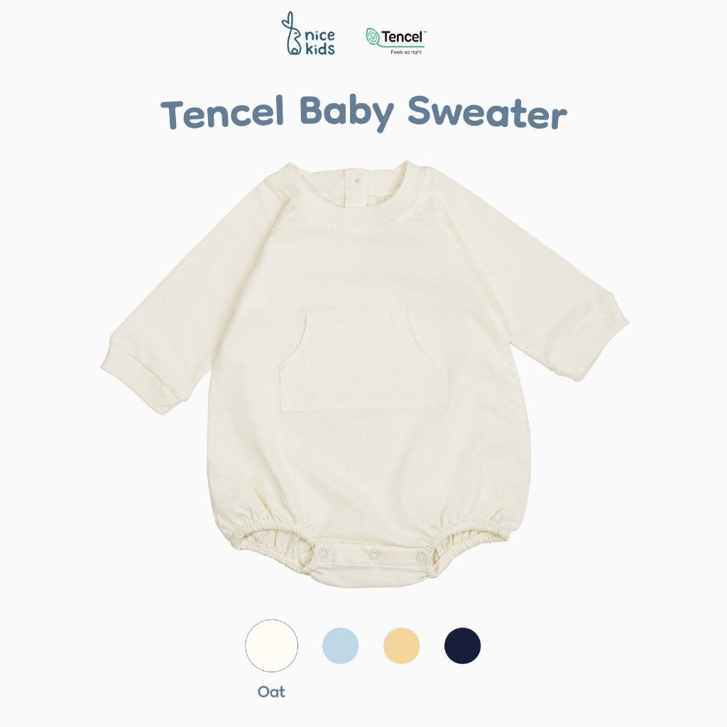 Nice Kids - Tencel Baby Sweater Premium Bodysuit Jumper Bayi Unisex (0-12 Bulan)