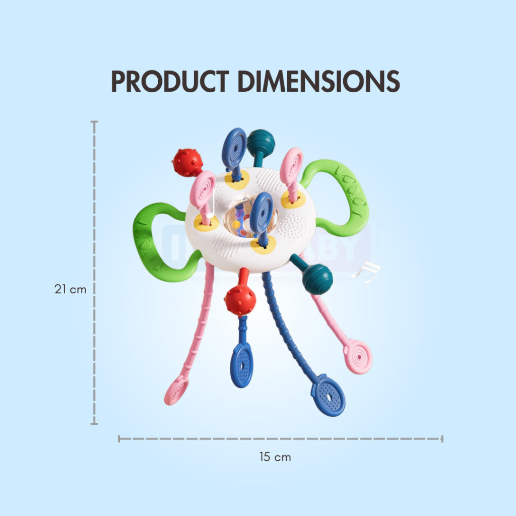 INTI BABY - Jellyfish Sensory Toy  - Rattle Toys - Teether - Mainan Edukasi Anak