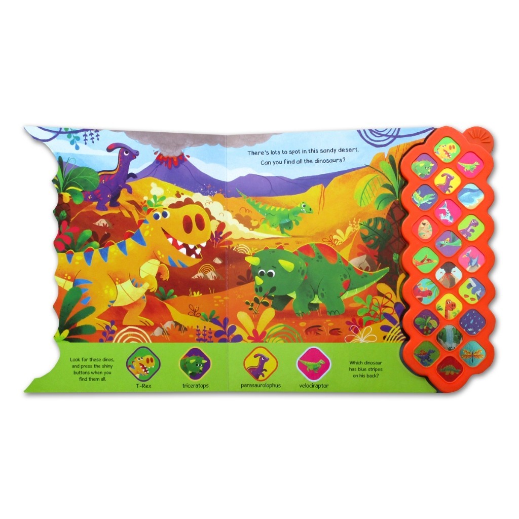 Dino World Sounds/Noisy Jungle Board Book With 22 Animal Sounds! [Igloo Books]