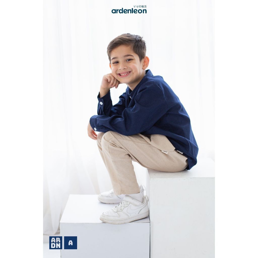 ARDENLEON Atasan Kemeja Anak Laki Laki Panjang Long Sleeves Shirt