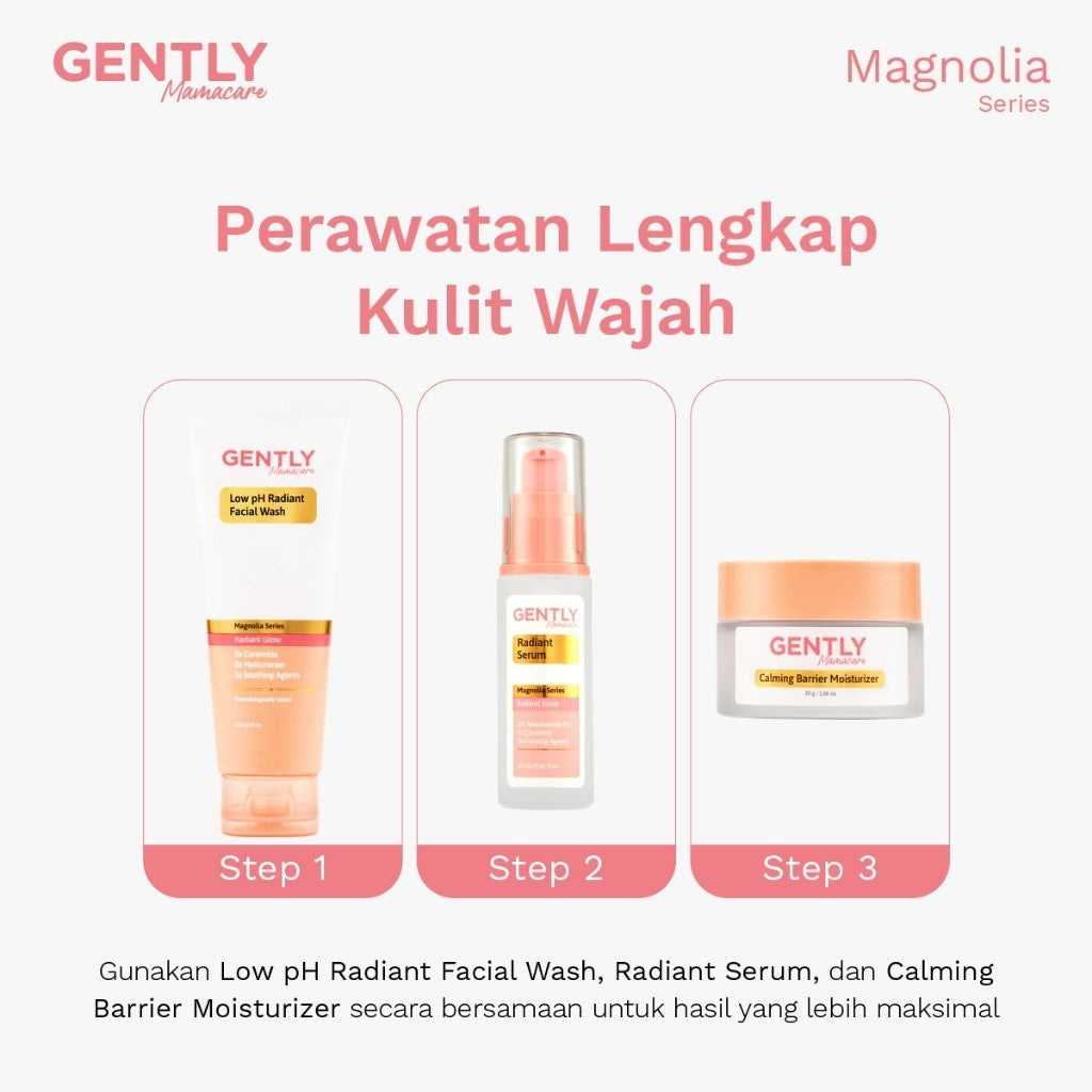 GENTLY Mamacare Low pH Radiant Facial Wash | Rainbow Algae + 11x Hyaluronan + 5x Ceramide + 5x Soothing Agents | Skincare Ibu Hamil dan Menyusui Terdaftar BPOM | Sabun Cuci Muka Gentle yang Mampu Menghidrasi dan Menyejukkan Kulit
