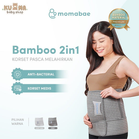 Momabae - Corset 2 In 1 BAMBOU | Bamboo | Sabuk Hamil | Korset Hamil | Korset Melahirkan | Korset Cesar