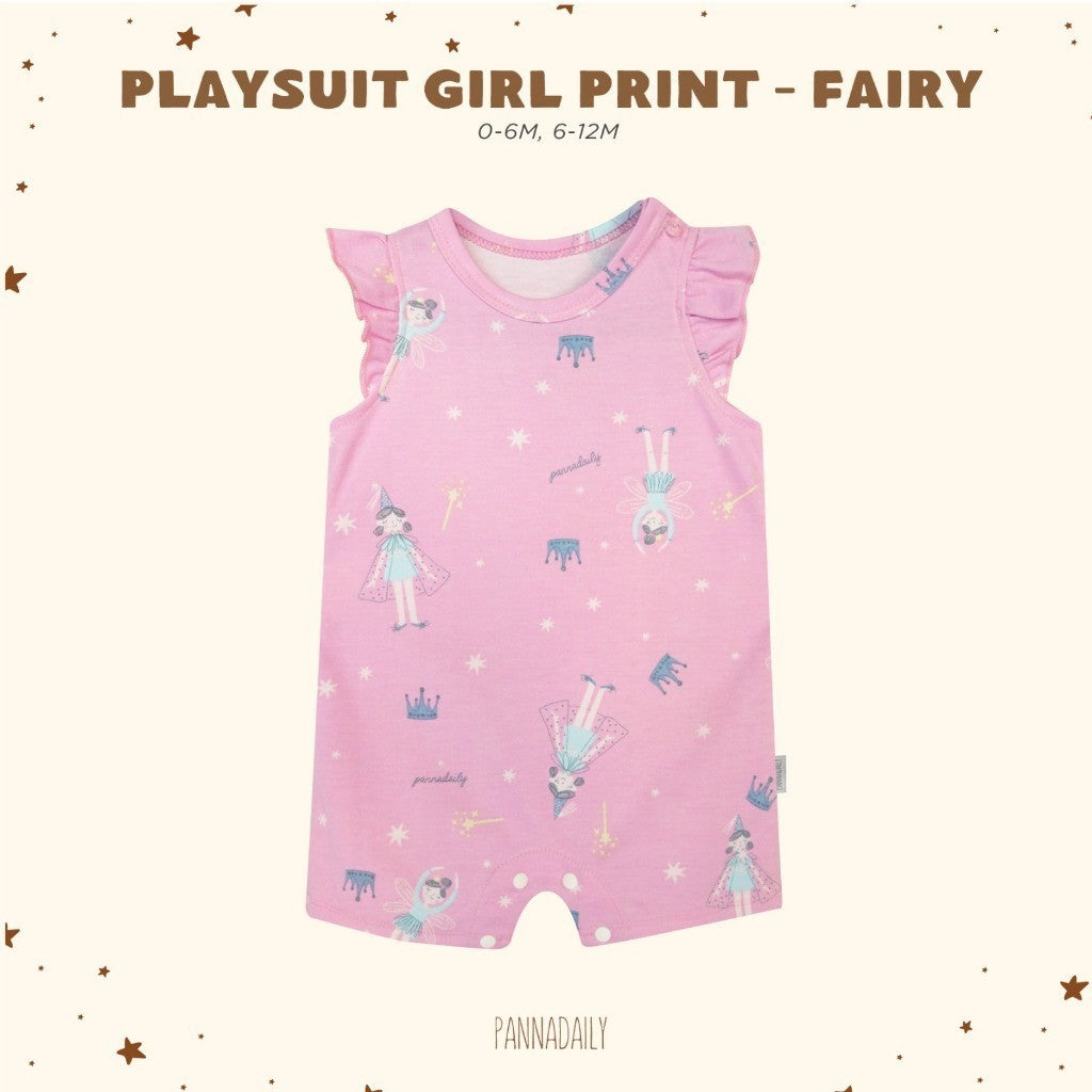BOHOPANNA - PANNADAILY - PLAYSUIT GIRL PRINT - Jumper Bayi Sophie