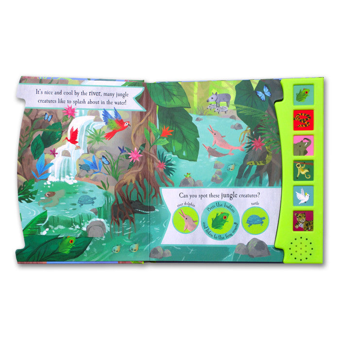 [NPP] Let's Explore THE NOISY GARDEN / JUNGLE / OCEAN / WOOD Sound Board Book With 6 Fun Sounds!