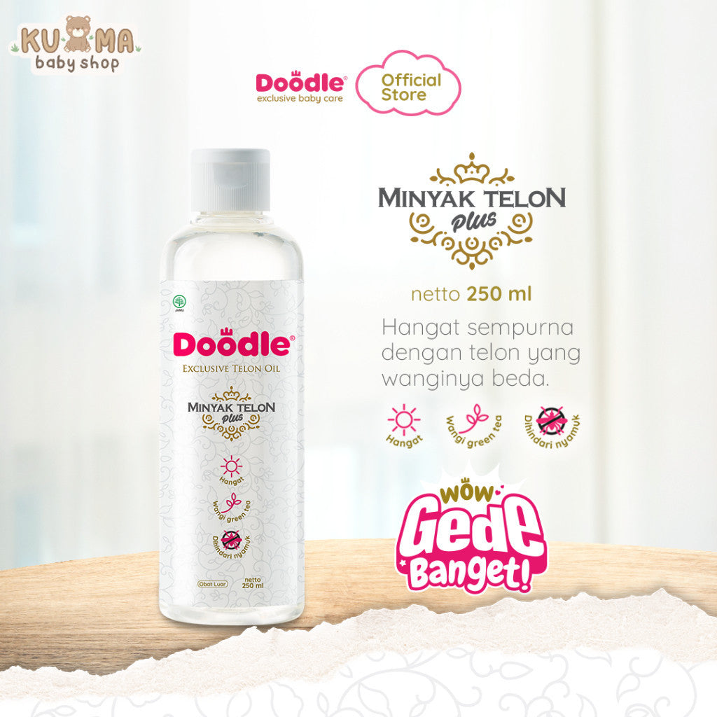 Minyak Telon Doodle Wangi Greentea Ukuran 250 Ml