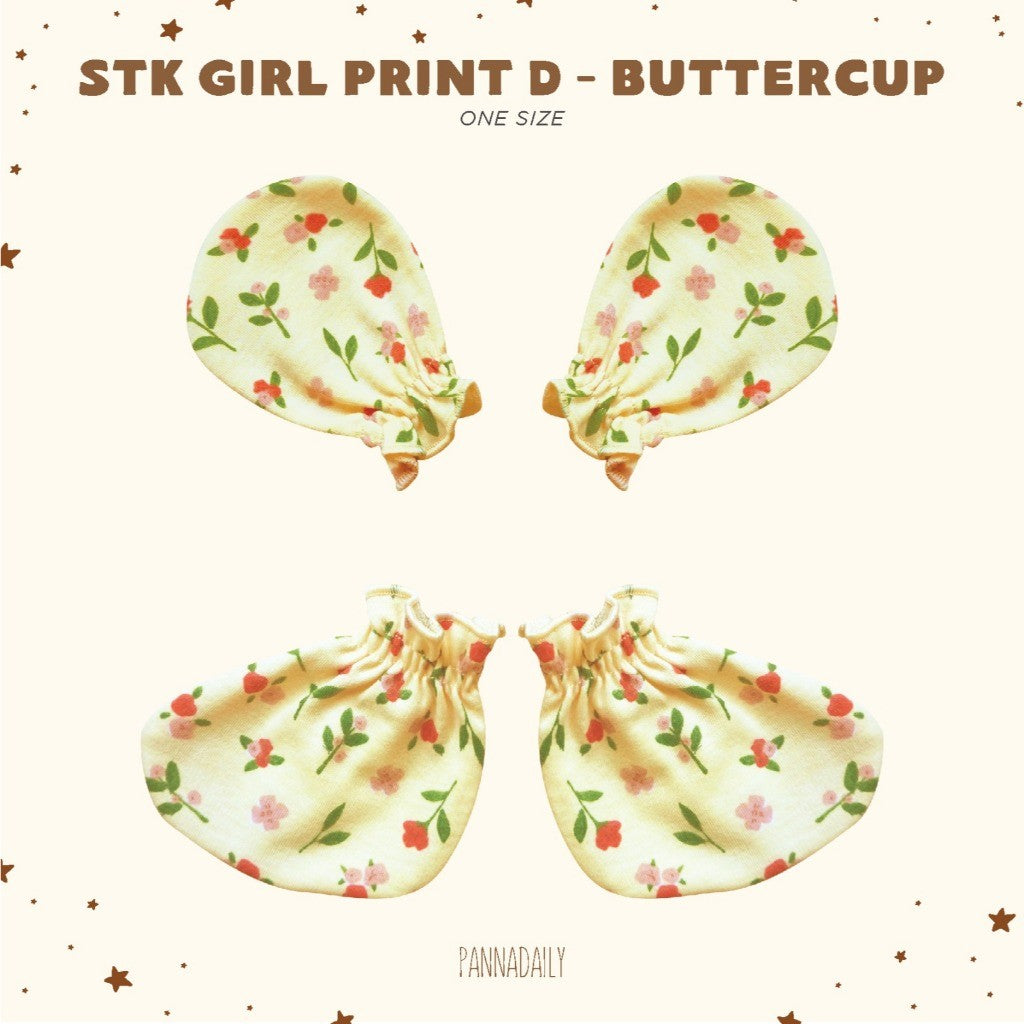BOHOPANNA - PANNADAILY - PANNA DAILY - BABY & BAYI - STK GIRL PRINT D - Mitten Dan Booties Bayi