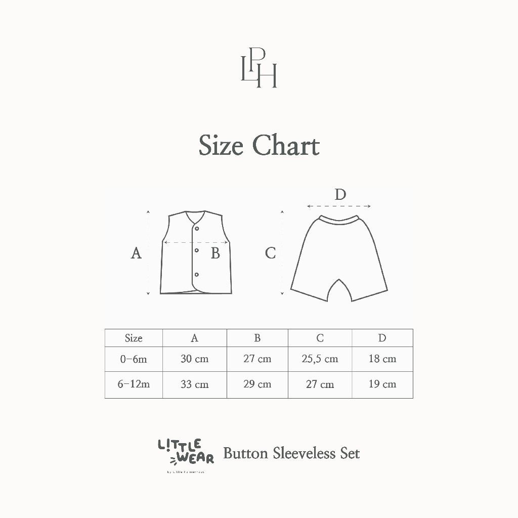 Little Palmerhaus - Little Wear Button Sleeveless Set (Setelan Bayi Lengan Buntung) 30.0