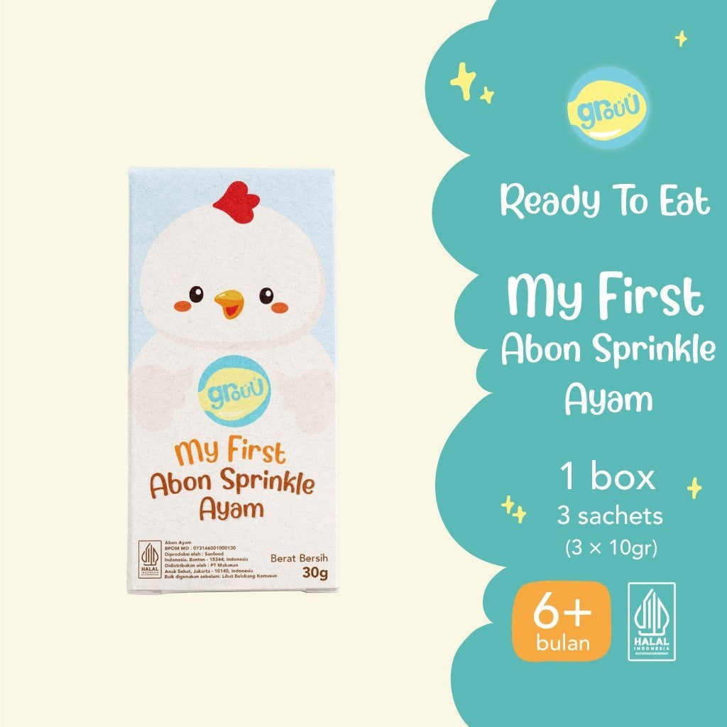 Grouu - Abon Mpasi & Anak (Abon Ayam, Abon Sapi) - BB Booster - NO MSG