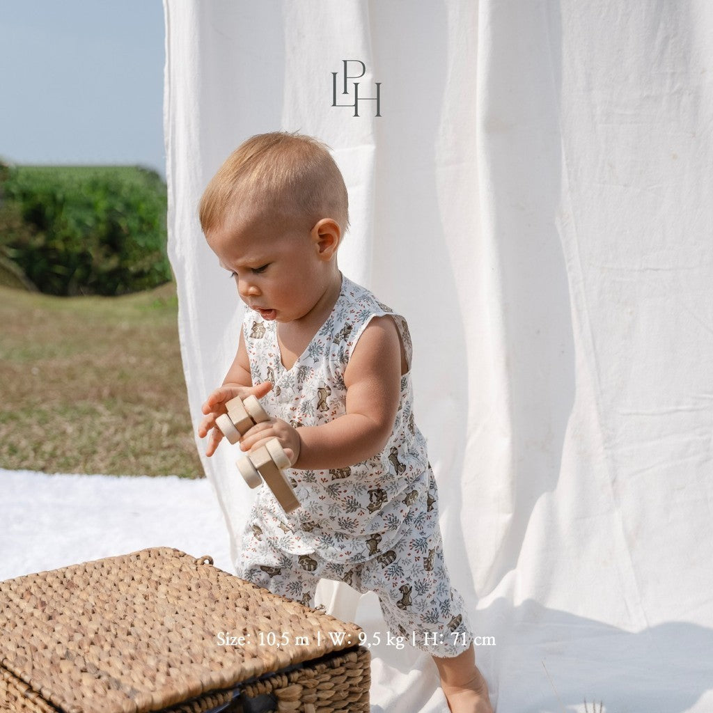 Little Palmerhaus - Little Wear Button Sleeveless Set (Setelan Bayi Lengan Buntung) 30.0
