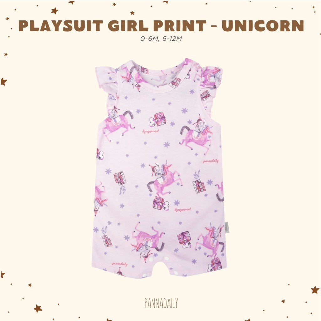 BOHOPANNA - PANNADAILY - PLAYSUIT GIRL PRINT - Jumper Bayi Sophie