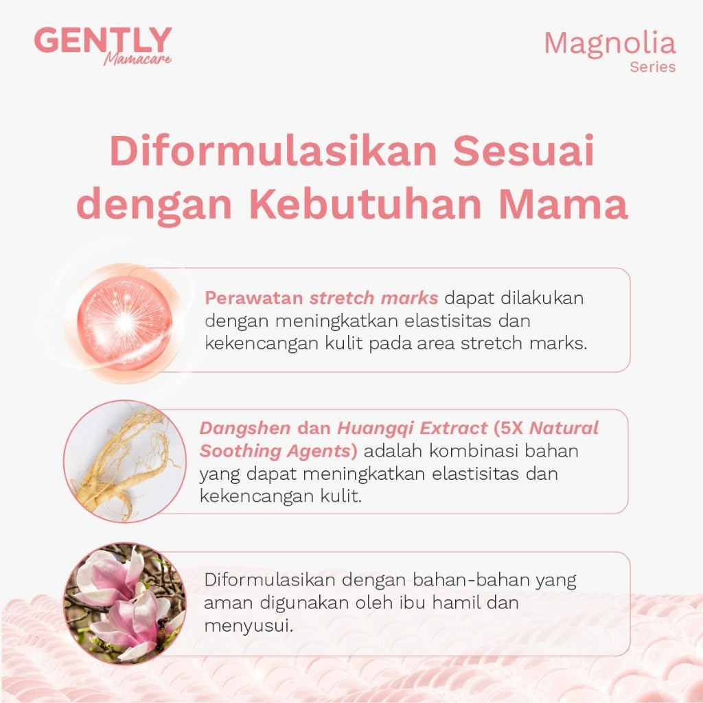 GENTLY Mamacare Intensive Stretch Marks Cream | Complex Hydrating Formula  5X Natural Soothing Agent | Skincare Ibu Hamil dan Menyusui Terdaftar BPOM | Cream untuk Menyamarkan Peregangan Kulit dan Membantu Melembapkan