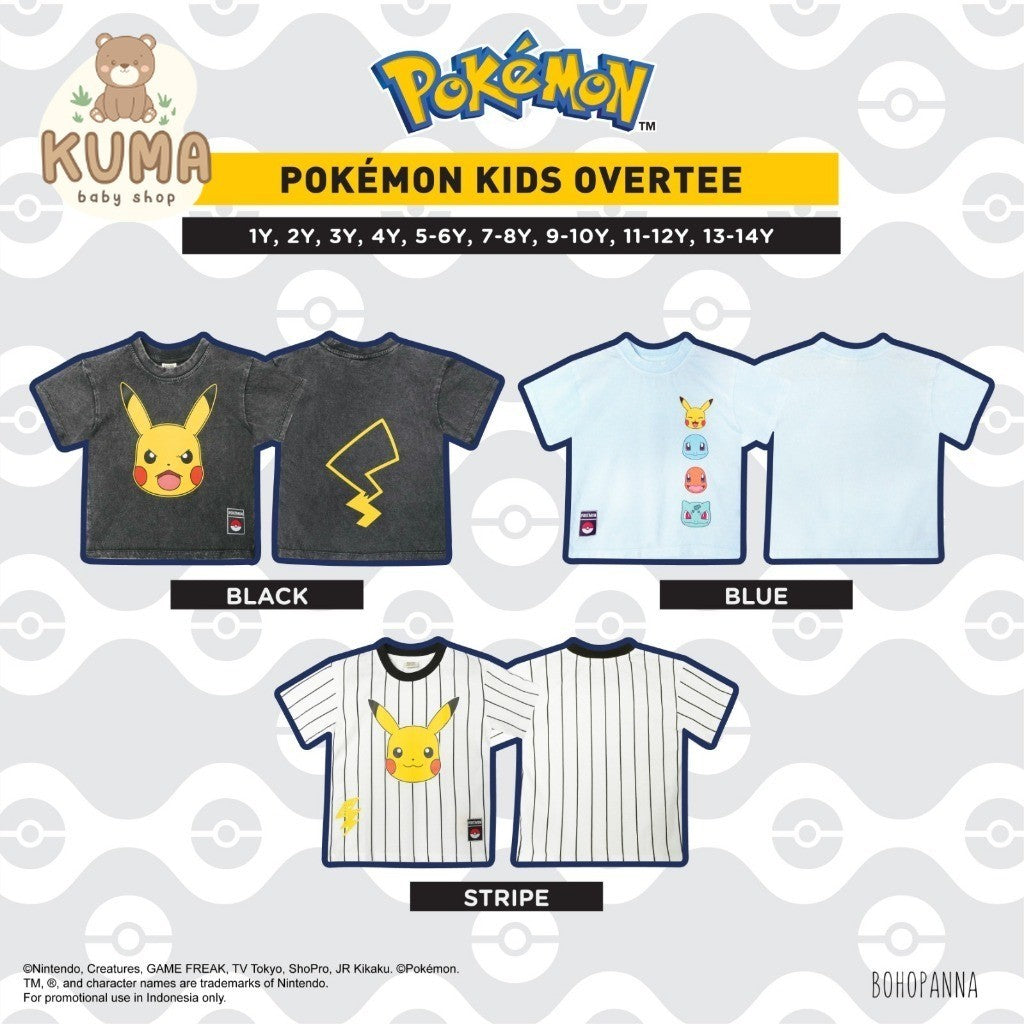 BOHOPANNA | POKÉMON - KIDS OVERTEE - OVERTEE WASHED - ATASAN ANAK