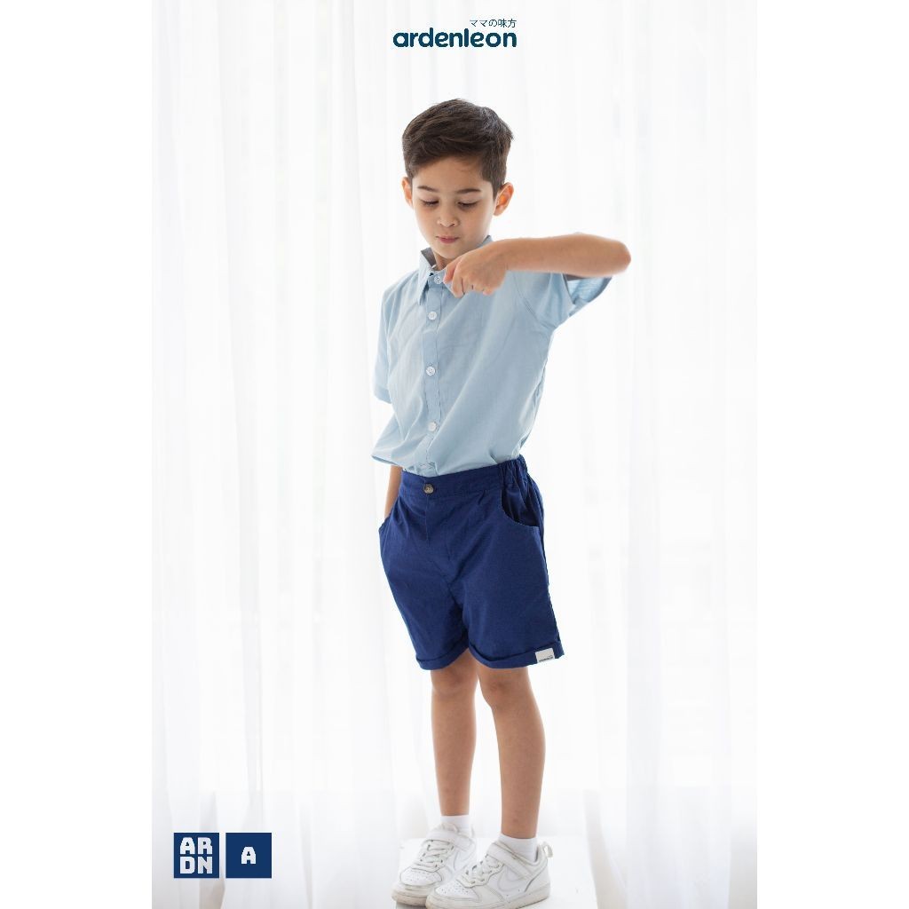 ARDENLEON Atasan Kemeja Anak Pendek Short Sleeves Shirt