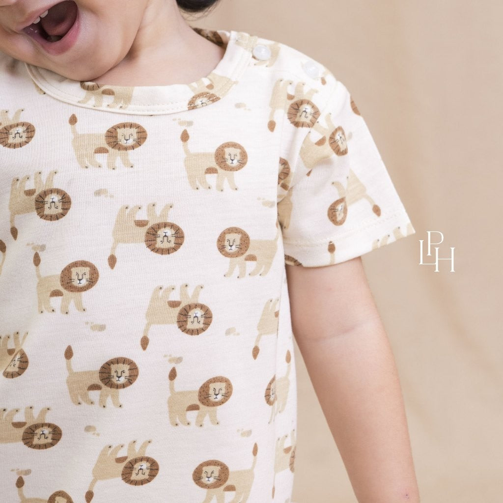 Little Palmerhaus - Little Wear Shoulder Button Short Set (Setelan Anak Lengan Pendek) 30.0