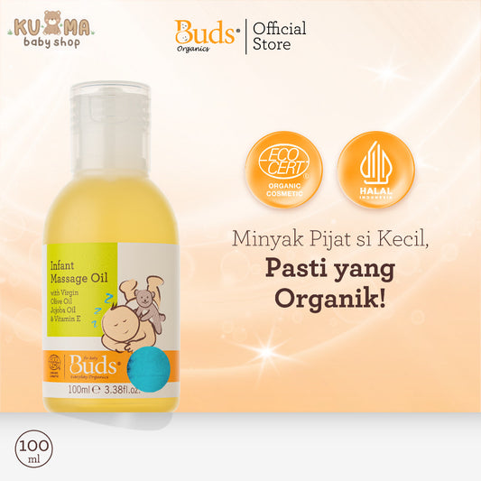 Buds Everyday Organics Infant Massage Oil 100ml - Minyak Pijat Gosok Bayi dan Anak