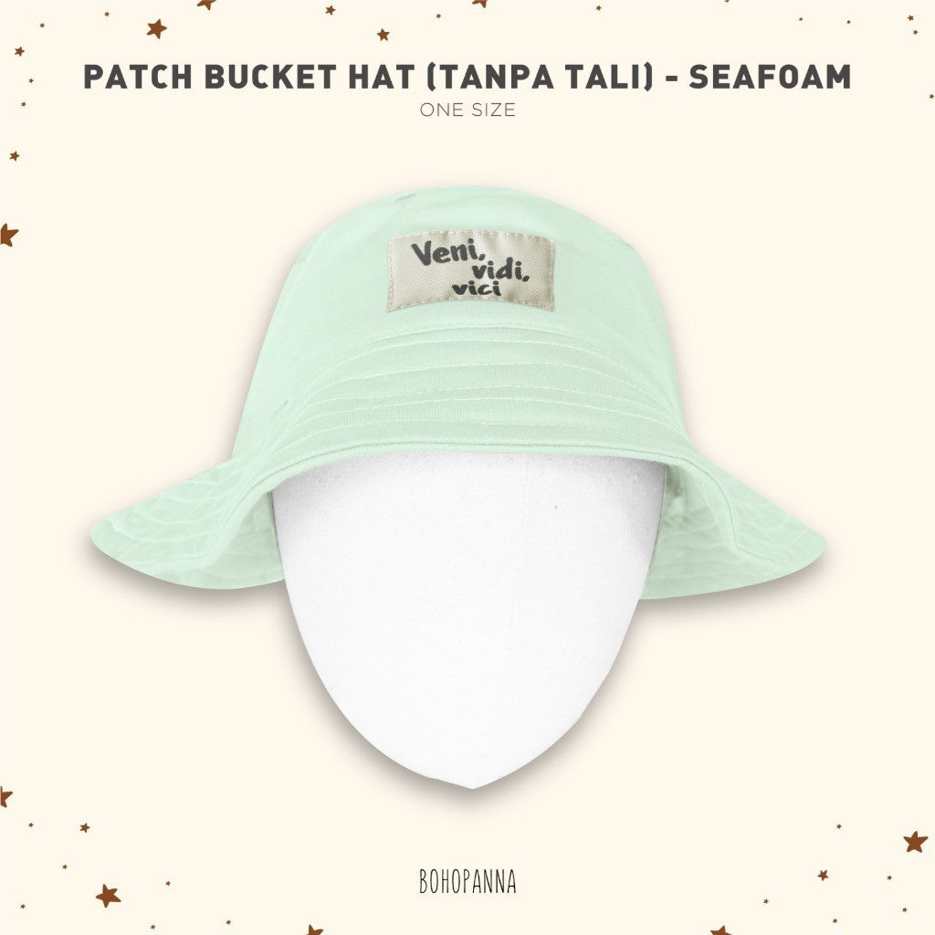 BOHOPANNA - PATCH BUCKET HAT TANPA TALI - Bucket Hat Anak Tanpa Tali - Topi Anak