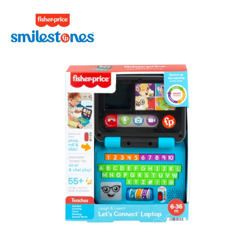 Fisher-Price Laugh & Learn Let's Connect Laptop -  Mainan Laptop Bayi