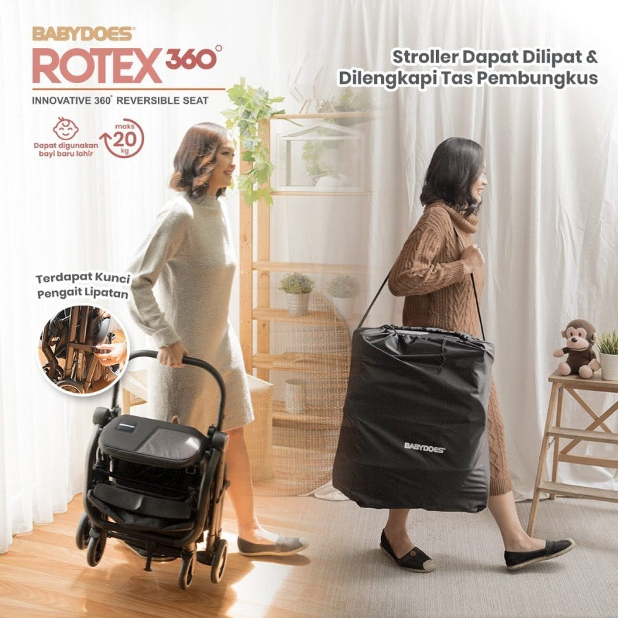 Stroller BabyDoes Rotex 360 / Kereta Dorong Bayi Reversible Seat / Stroller Dua Arah