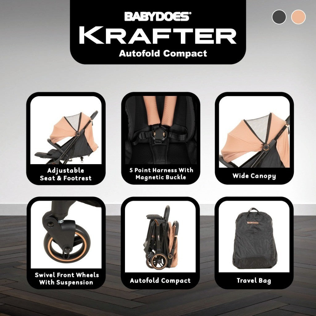 BABYDOES Krafter Stroller Autofold Compact