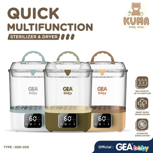 GEA Baby Multifunction Warmer Sterilizer Dryer GSD-200 Penghangat Susu & Makanan Steril Botol Bayi Pengering Botol Susu Warmer Steam Dryer Baby Bottle