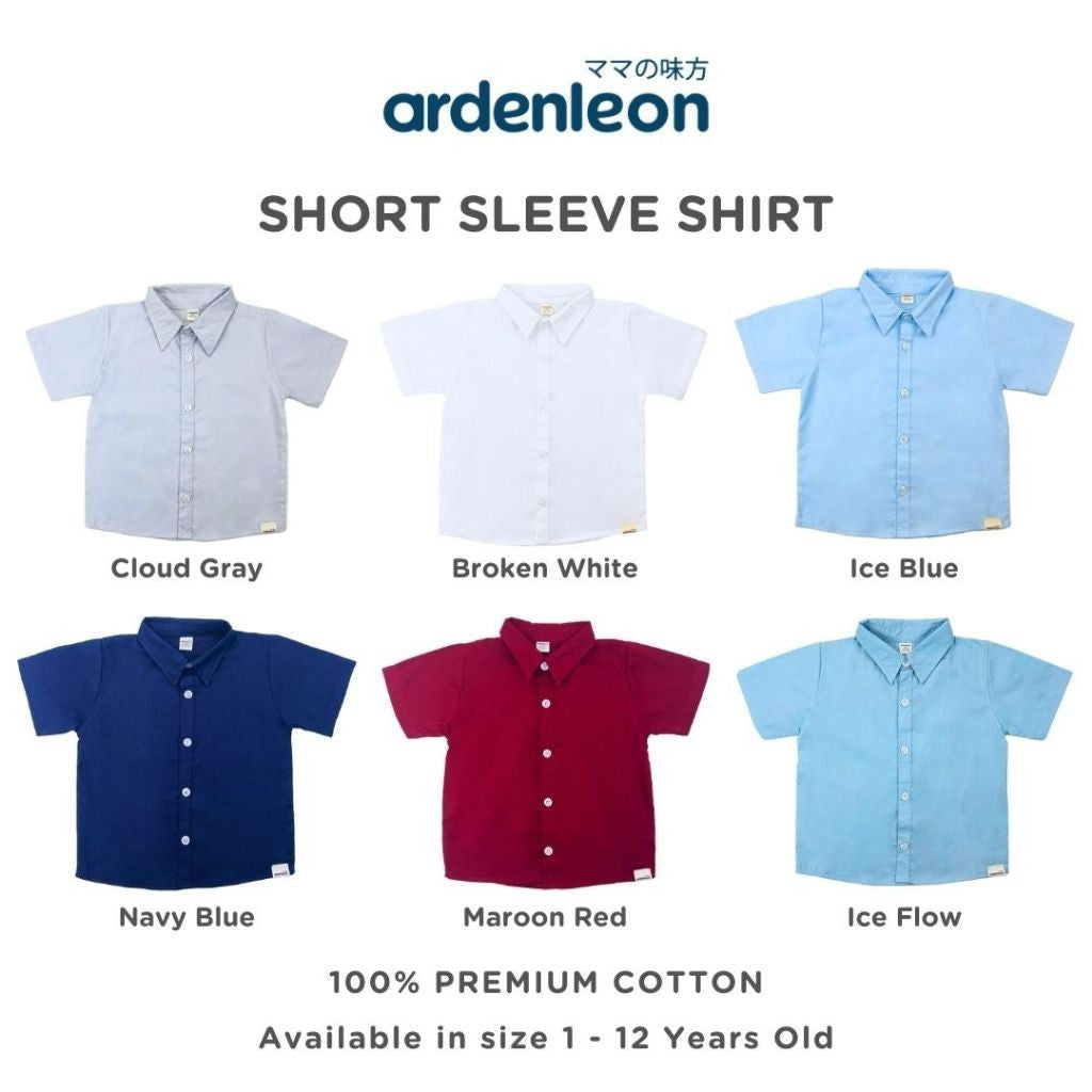 ARDENLEON Atasan Kemeja Anak Pendek Short Sleeves Shirt