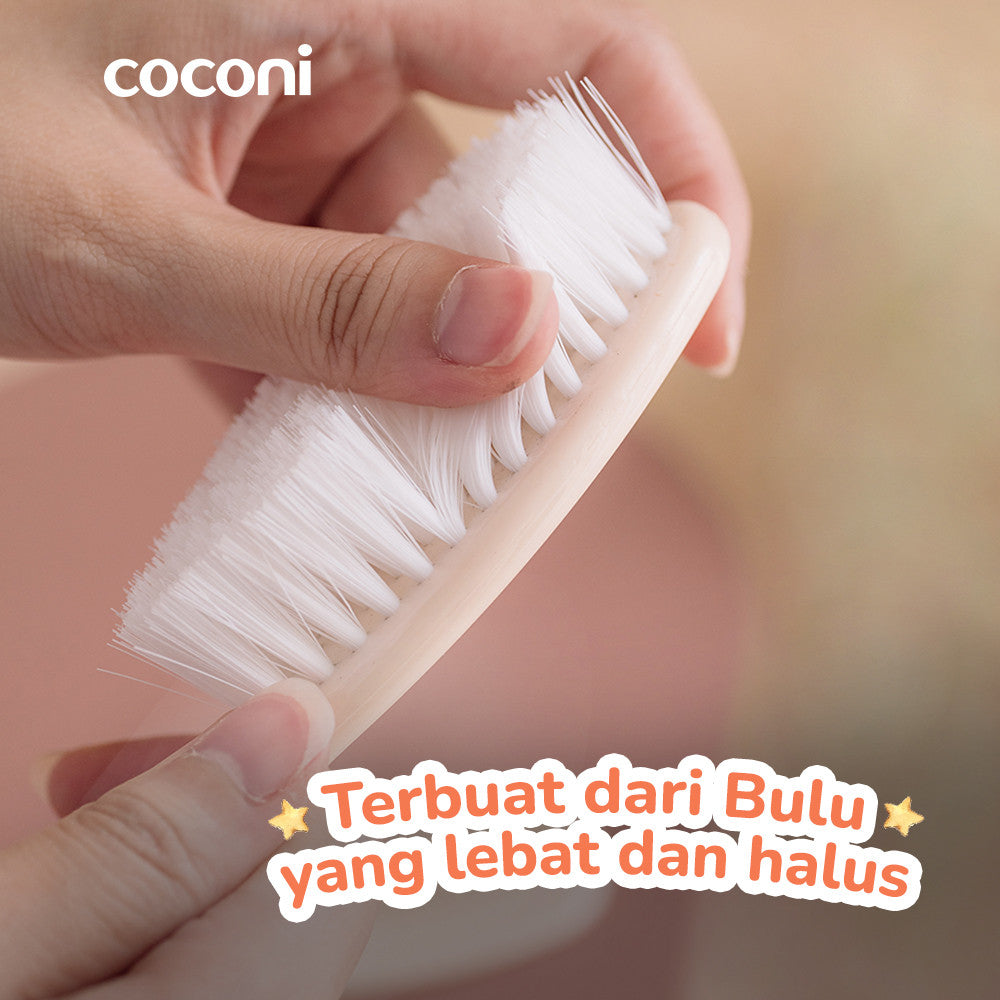 COCONI Baby Comb & Hair Brush | Sisir Sikat Rambut Bayi 2 Pcs
