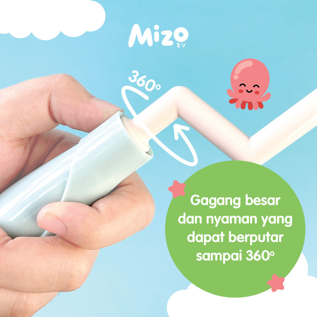 MIZO Silicone Bottle Nipple Straw Cleaning Brush Set Sikat Pencuci Botol