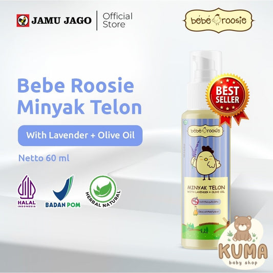 Minyak Telon Bebe Roosie dengan Lavender dan Olive Oil Spray